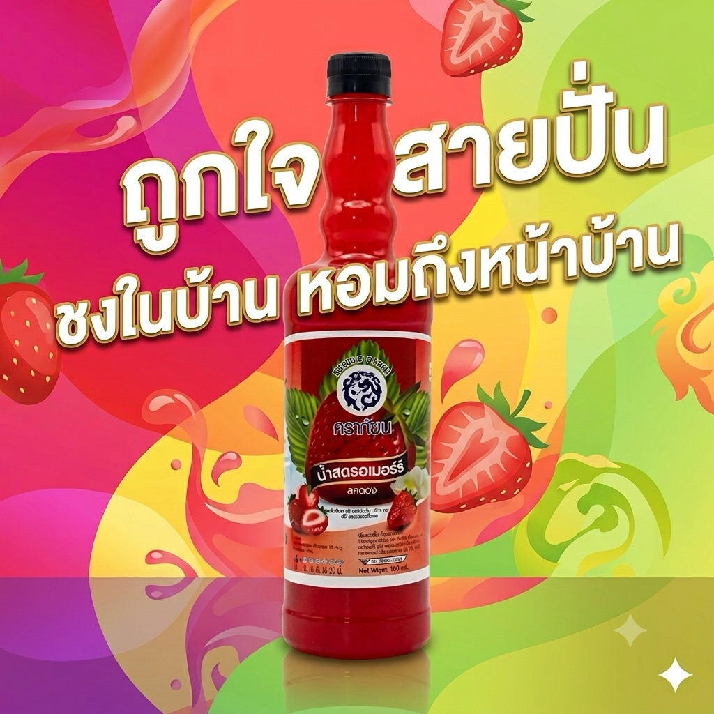 น้ำสตรอเบอรี่ “ถูกใจสายปั่น”