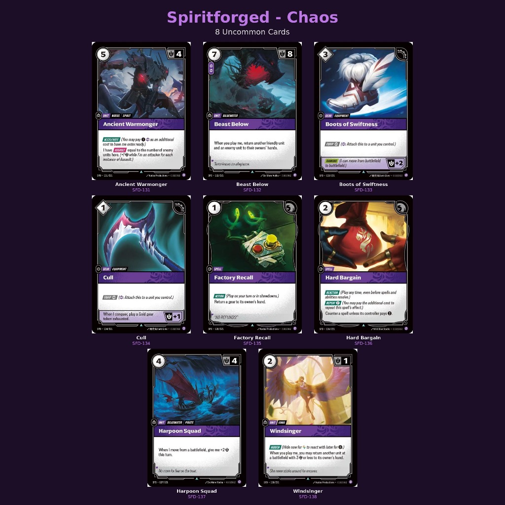 Riftbound : Spiritforged Uncommon single card (Chaos)