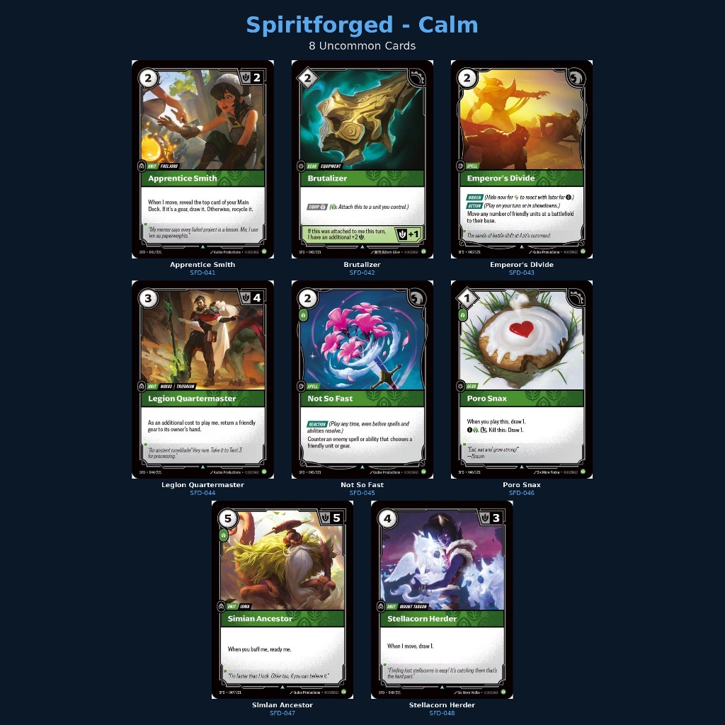 Riftbound : Spiritforged Uncommon single card (Calm)