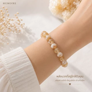 กำไลหินซิทริน Milky Citrine หินแท้ 100% เสริมโชคลาภ การเงิน ค้าขายดี ดึงดูดความมั่งคั่ง