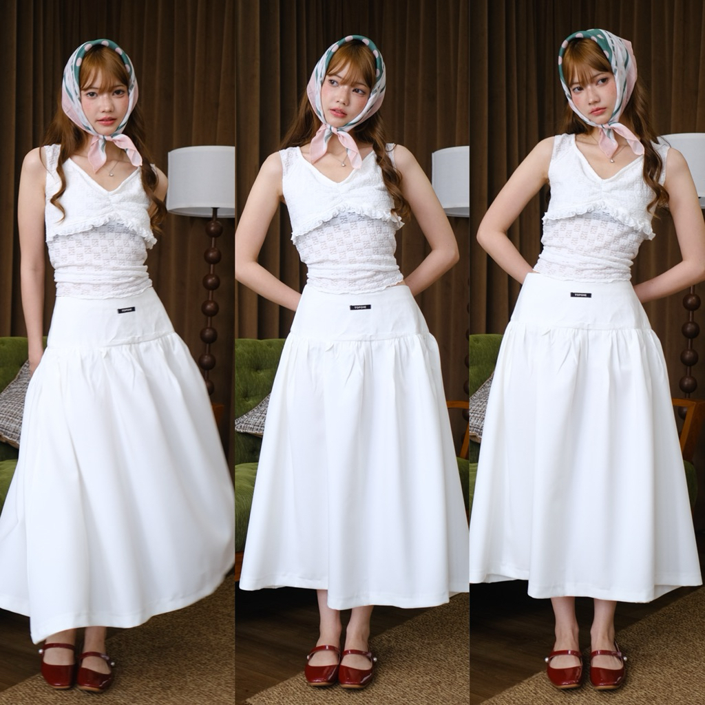 !NEW BABY DAISYY MIDI LONG SKIRT! กระโปรงยาวซิปข้าง* (อ่านรายละเอียดก่อนสั่งซื้อค่ะ)
