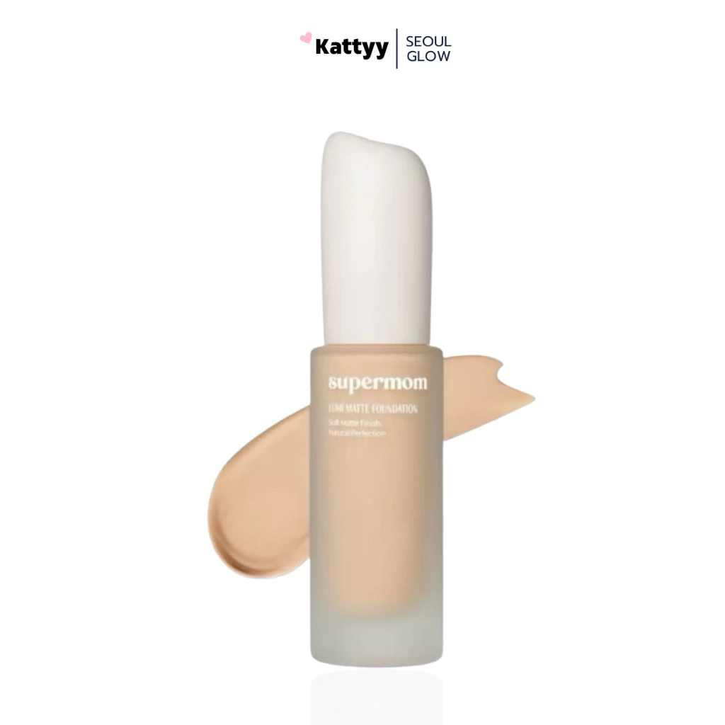 [พร้อมส่ง | ส่งด่วน] SUPERMOM l LUMI MATTE FOUNDATION รองพื้นเนื้อแมตต์ ติดทนMade in korea Vegan