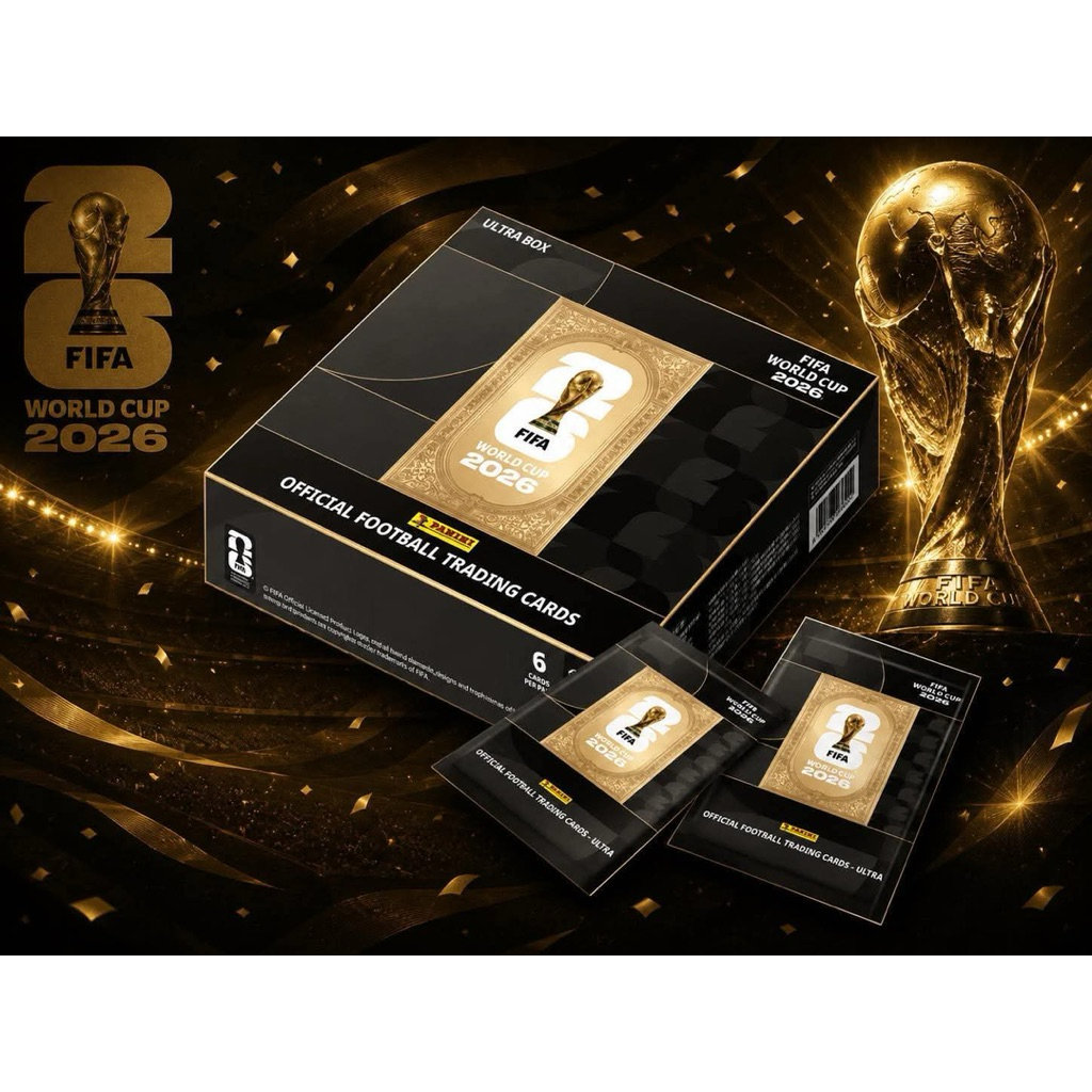 พร้อมส่งในไทย 💯💯 พร้อมส่ง Panini FIFA World Cup 2026 Football Star Trading Cards กล่องดำ แท้ 100% 1 กล่อง 6 ซอง