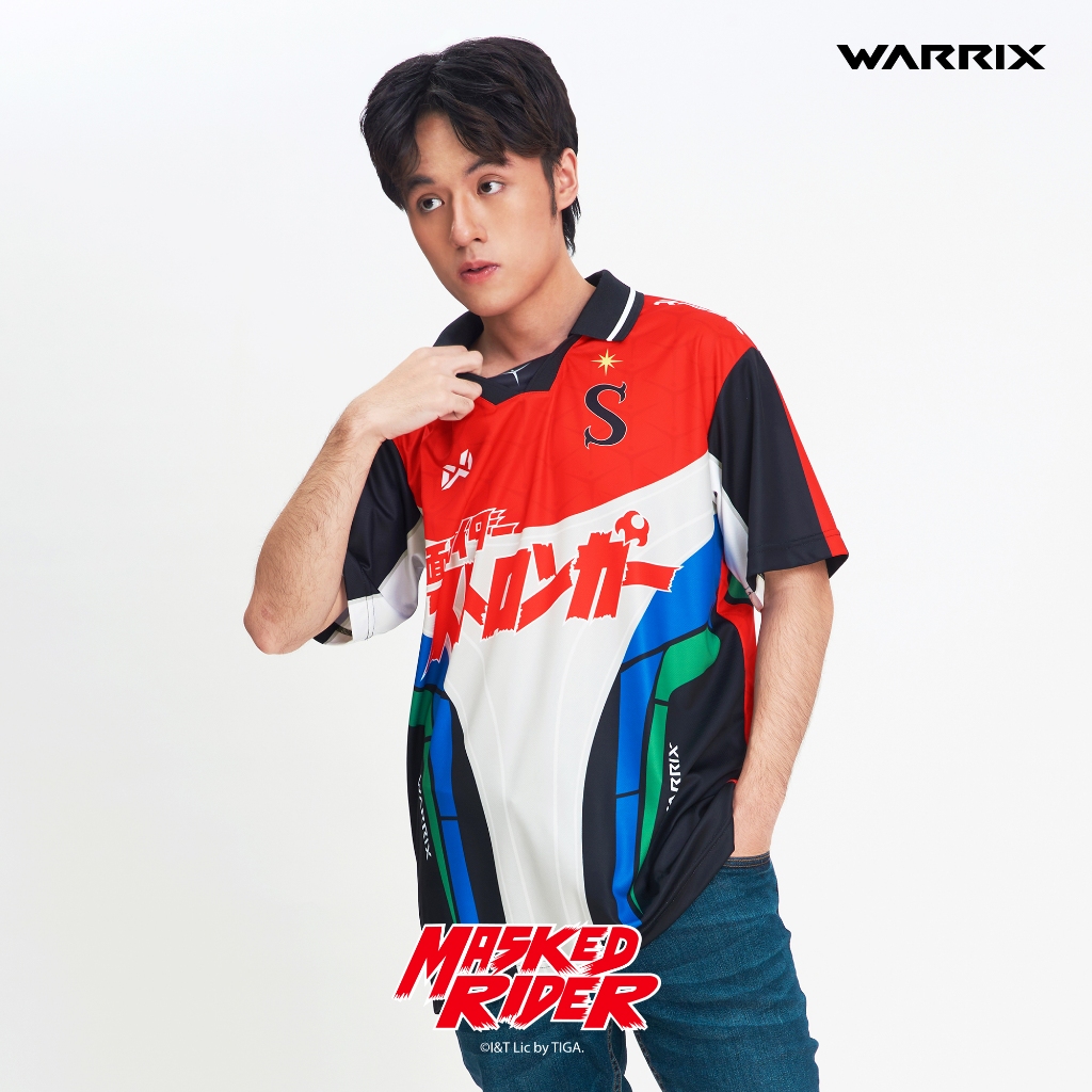 Warrix x Masked Rider (Stronger) Short-Sleeved Collared Shirt Lifestyle Oversize Jersey