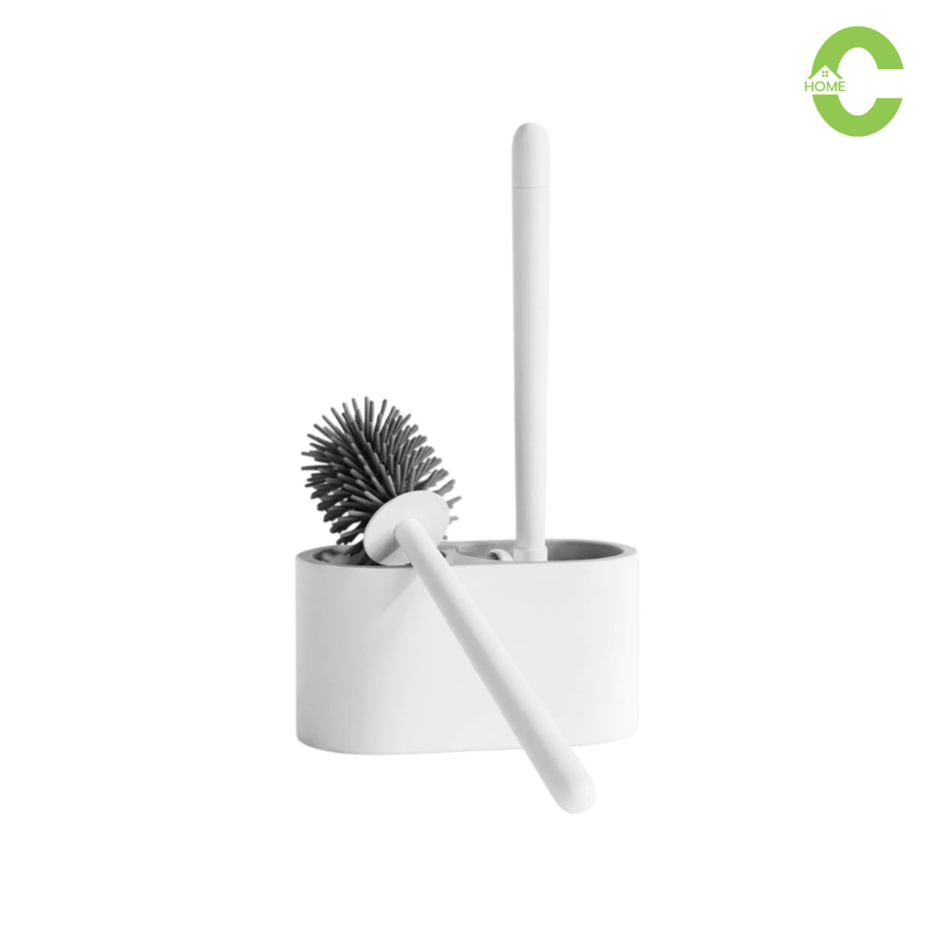 แปรงล้างห้องน้ำ Toilet brush ทำความสะอาดพื้นห้องน้ำ อ่างอาบน้ำ แปรงนุ่ม ตั้งพื้นได้ ติดผนังได้ Simple_office
