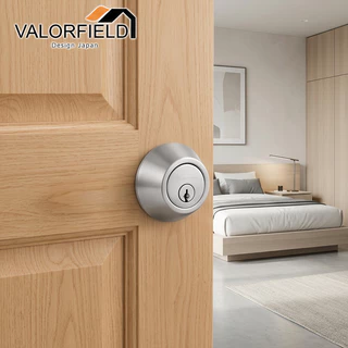 กุญแจลิ้นฝังกันขโมย VALORFIELD DEADBOLT LOCK สแตนเลส 3สี เงิน ดำ ทอง ล็อคประตูหน้าบ้าน ลิ้นเดียว ความปลอดภัยสูง