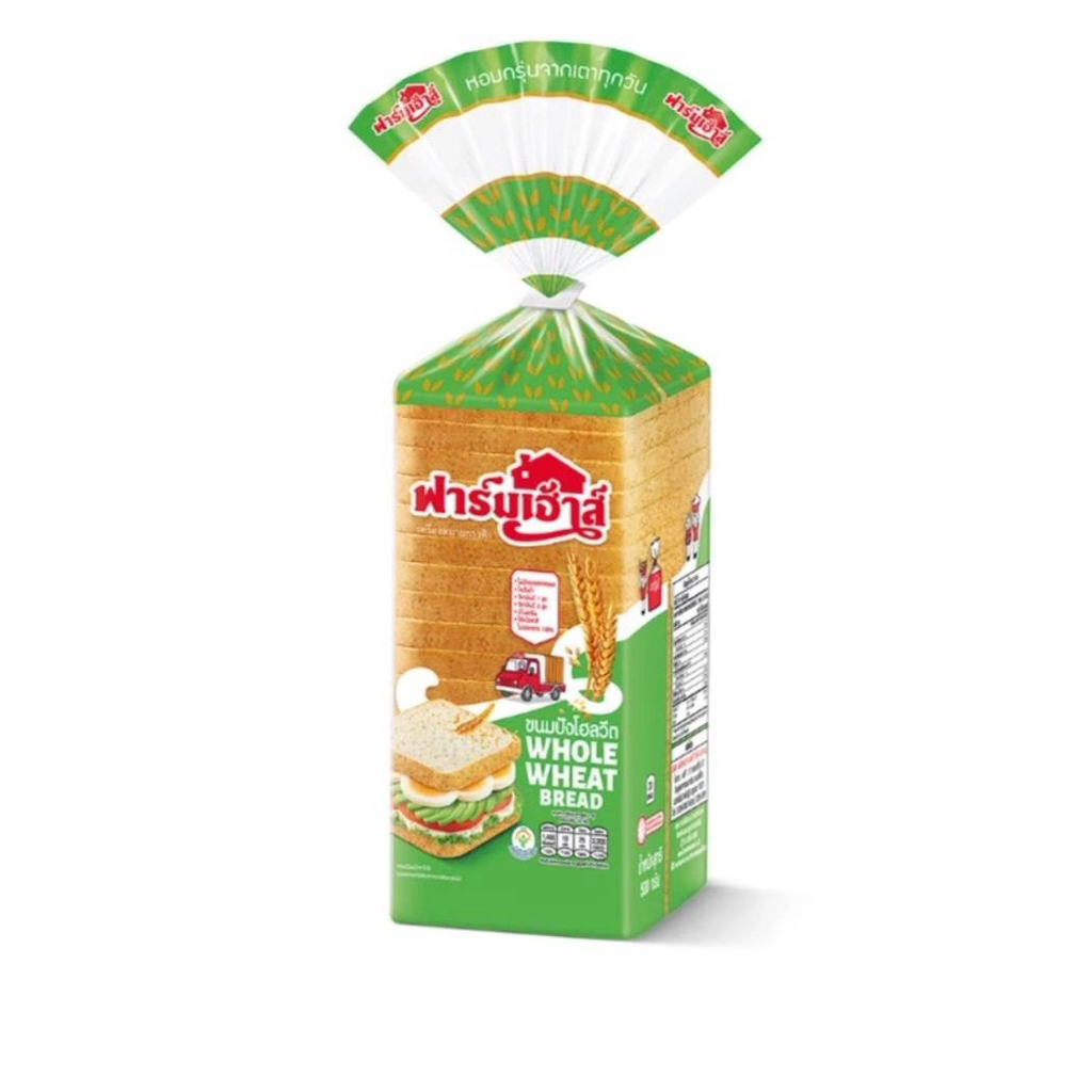ขนมปังโฮลวีท500 กรัม Farmhouse(สดใหม่ทุกวัน)