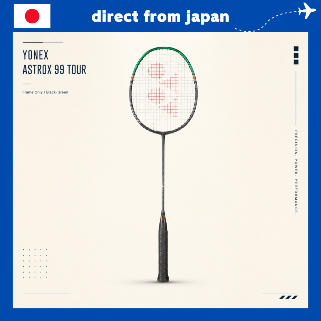 YONEX Astrox 99 Tour Badminton Racket Frame - Black/Green (530) - Various Sizes