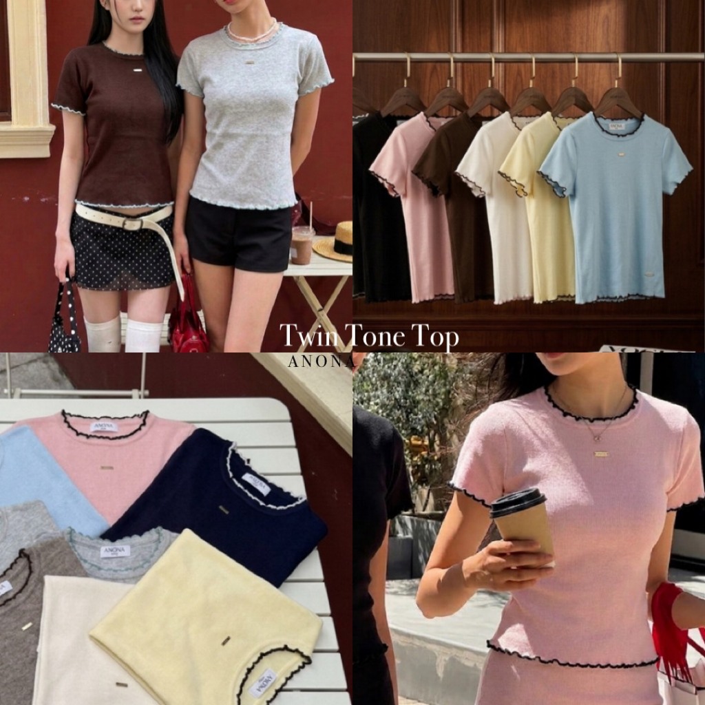 TWIN TONE TOP เสื้อไหมพรมผ้านุ่ม