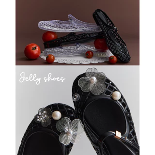 (พร้อมส่ง)Jelly Buckle me รองเท้าใสตกแต่งcharms ได้ น่ารักมากก (ได้เฉพาะรองเท้า ไม่รวมอะไหล่)