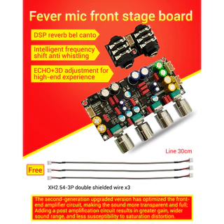 ZK AMP 2G ปรีไมค์คาราโอเกะ คาราโอเกะ บอร์ดก้อง ไมค์โครโฟน K ร้องเพลง พรีเอฟเฟคบอร์ดDSP ผสมกันเสียงหอน