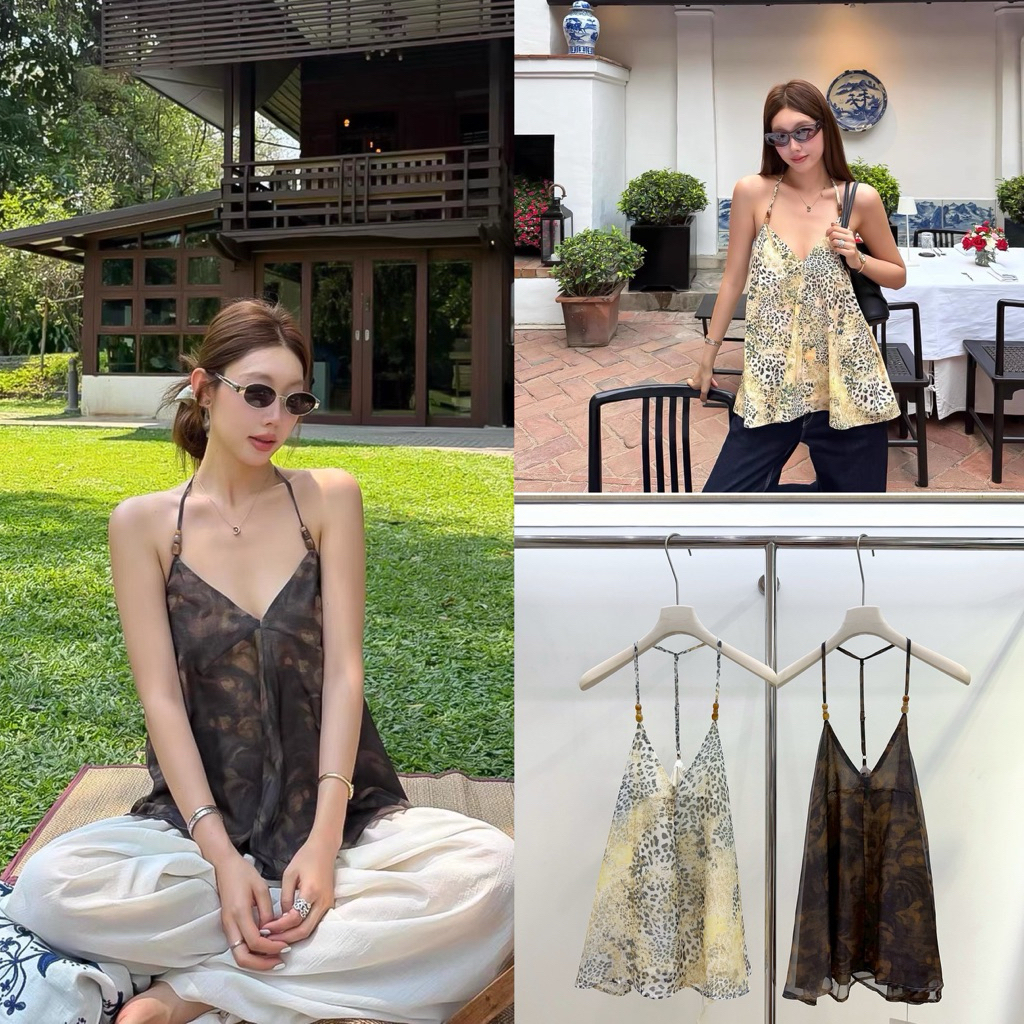 ส่งด่วน 🛵 90479 𝗖𝗟𝗔𝗥𝗔 𝗧𝗢𝗣 เสื้อสายเดี่ยวคล้องคอที่พร้อมคอมพลีทลุค CCJ