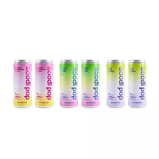 Goodi Pop โซดาพรีไบโอติก Variety Pack 6 | ครบ 3 รส (2+2+2) | 8,000mg Chicory Inulin | 0 Sugar Added | อย.✅