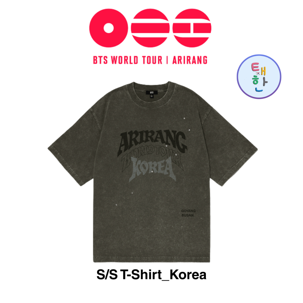 🔥ส่งด่วน ส่งทันที🔥 [BTS] BTS WORLD TOUR 'ARIRANG' IN BUSAN TOUR MERCH (S/S T-SHIRT_KOREA) เขียว
