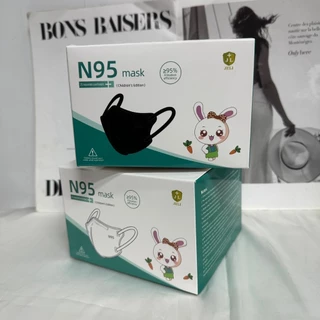 แมสเด็ก [1กล่อง25ชิ้น] แมสเด็ก KN95สีพื้น เหมาะสำหรับเด็ก 3-12ปี งานหนา5ชั้น กันฝุ่น กันPM2.5 มีสินค้าพร้อมส่ง