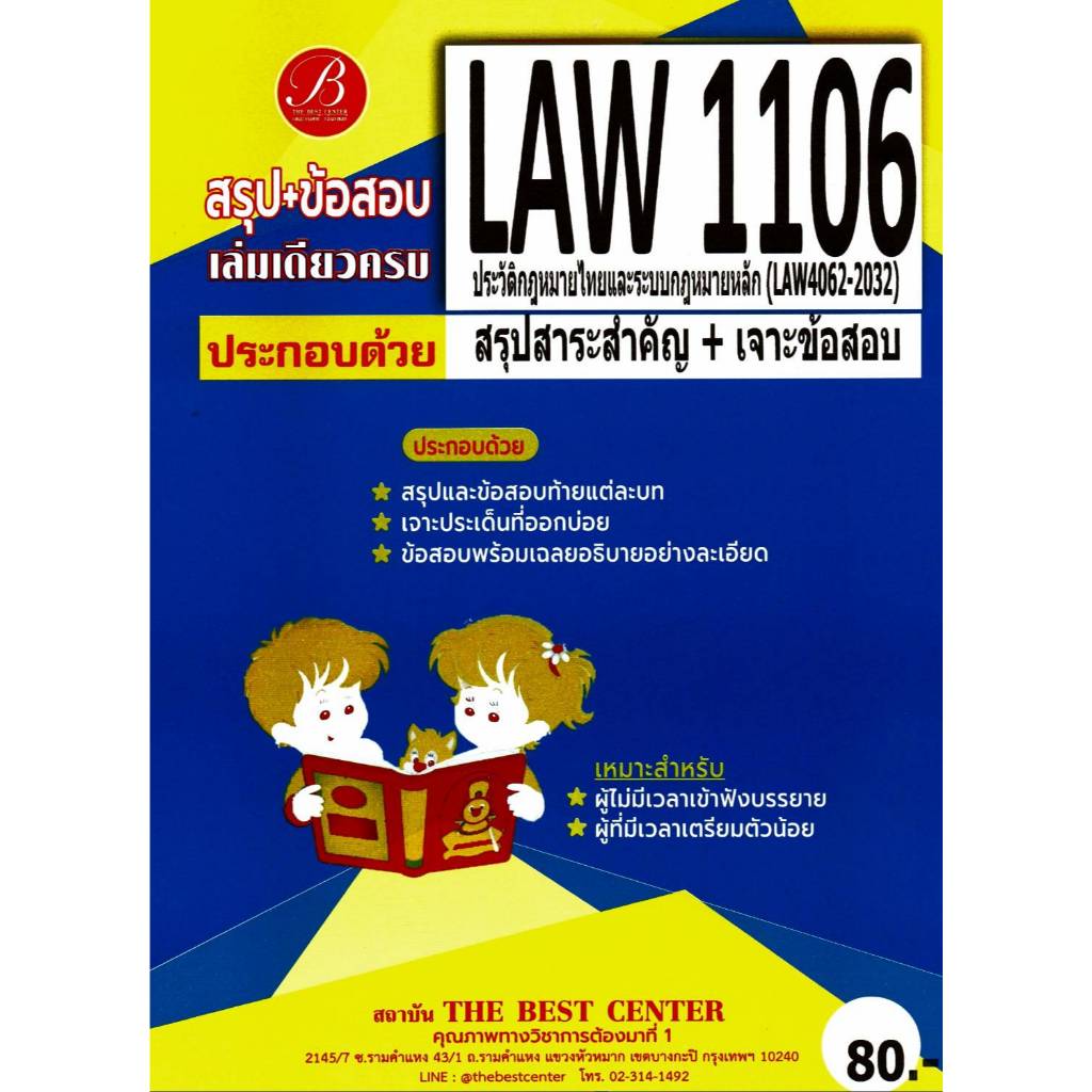 สรุป+ข้อสอบ LAW1106 (LAW4062-2032) ประวัติกฎหมายไทยและระบบฎหมายหลัก