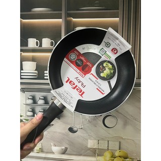 TEFAL กระทะก้นแบน  รูบี้  23 cm.(กระทะเทฟล่อนแท้)ประกัน 2 ปี