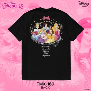 Power 7 Shop เสื้อยืดการ์ตูน "Disney princess" ลิขสิทธ์แท้ DISNEY (TMX-169-สีดำ)
