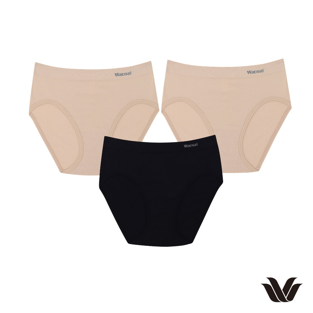 Wacoal Body Seamless Panty กางเกงในรุ่น WU3C23/WU8323 (แพค 3 ชิ้น)