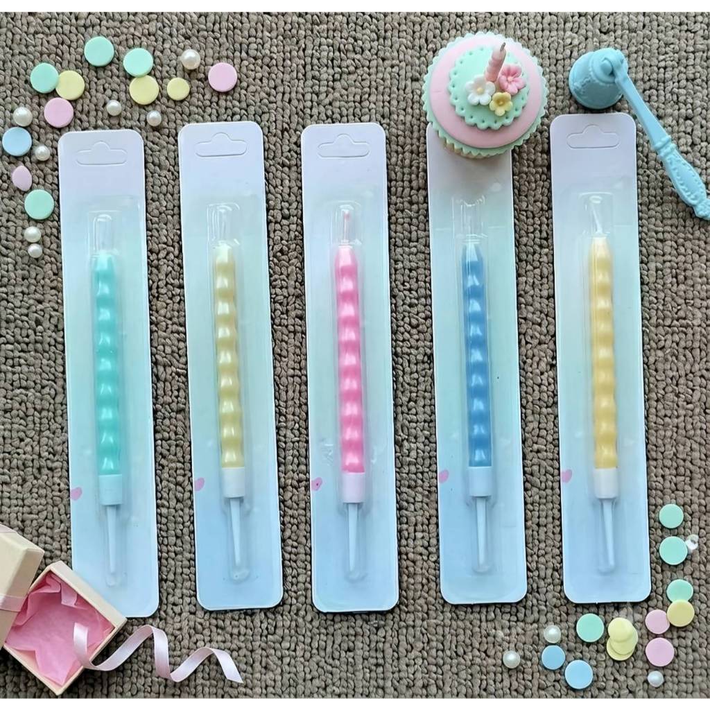 เทียนวันเกิดสีมุกเมทัลลิค LM06 (1ชิ้น/กล่อง)