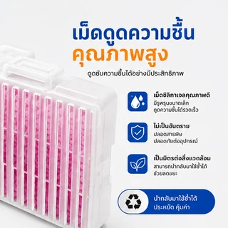 Zomei กล่องซิลิกาเจลดูดความชื้นแบบใช้ซ้ำได้ /สำหรับเก็บกล้องถ่ายรูป /เพื่อป้องกันเชื้อรา /มาพร้อมกล่องใส