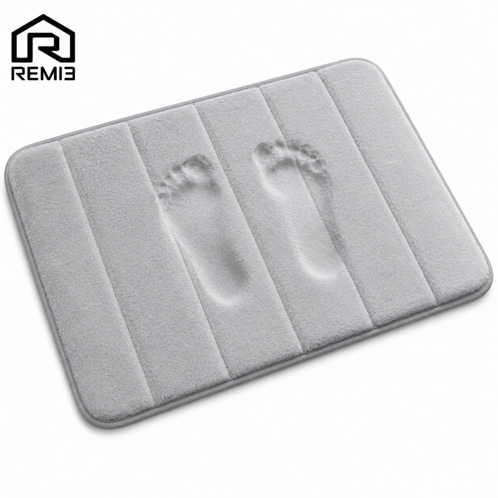 REM13 พรมเช็ดเท้านุ่มฟิน เมมโมรี่โฟม หนาที่สุดแล้ว หนาพิเศษ3.5ซม. 60x40ซม.