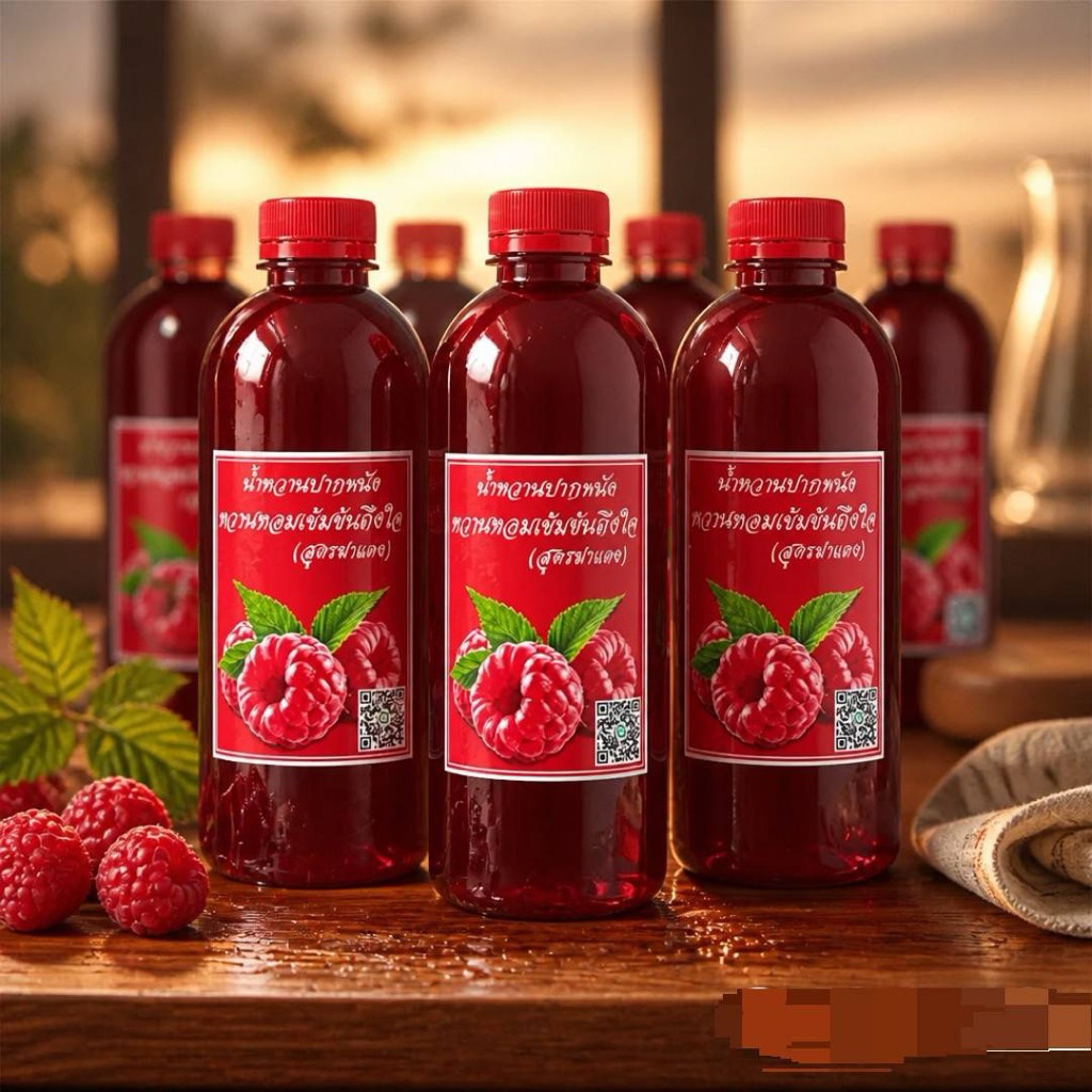 500ml น้ำหวานเข้มข้นกลิ่นราสเบอร์รี่ DATASINสินค้าส่งจากปากพนัง