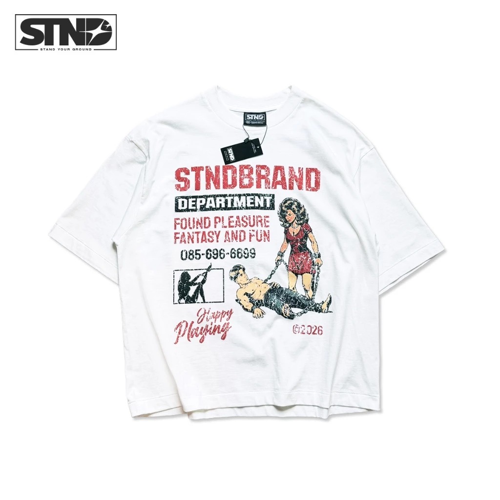 STND13 Boxy T-Shirt “Happy Playing” เสื้อยืดครอปวินเทจ
