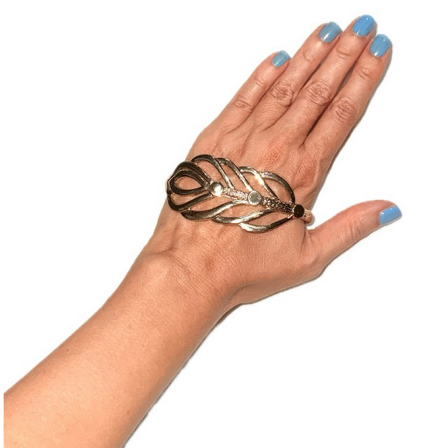 Vintage Gold Plated Hand Bracelet made in Italy