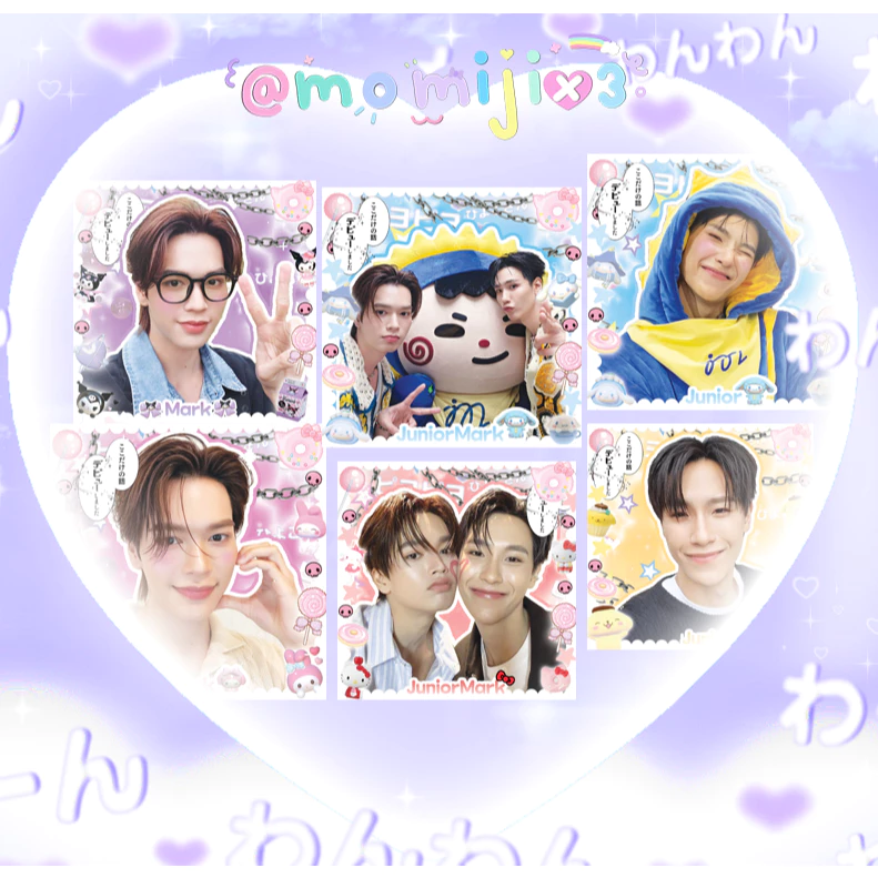 สติ๊กเกอร์แปะพัสดุ (จูเนียร์มาร์ค) 1 เซ็ตได้ 20/30 ชิ้น ขนาด 4x4/5x5cm