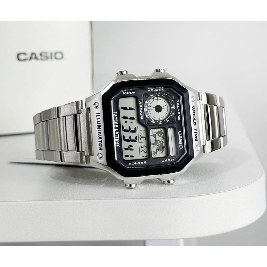[จัดส่งภายใน 5-7 วัน] [ประกันศูนย์เซ็นทรัล CMG] CASIO DIGITAL AE-1200WHD-1A,AE-1200WHD-1,AE-1200WHD,AE-1200