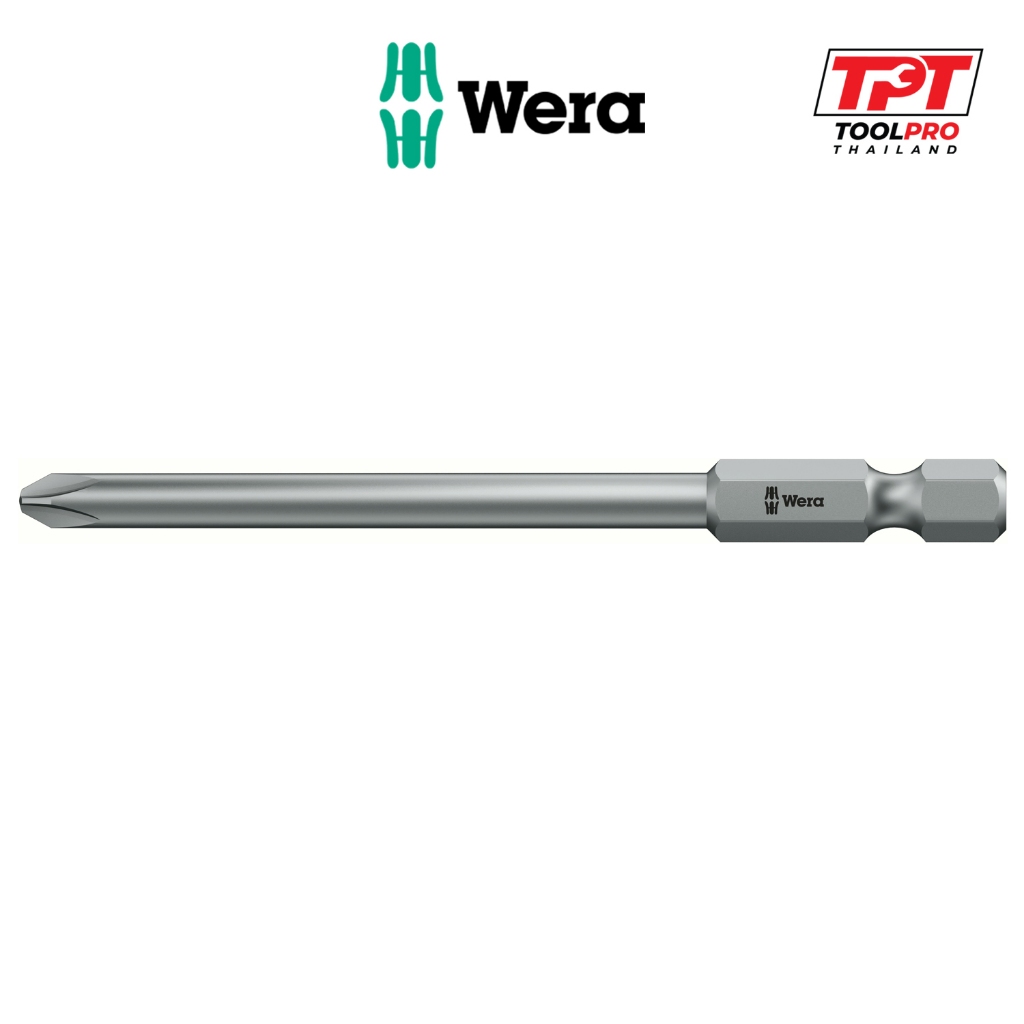Wera ดอกไขควง ปากแฉก 851/4 Z (Tough) Phillips Bit, PH1/PH2/PH3