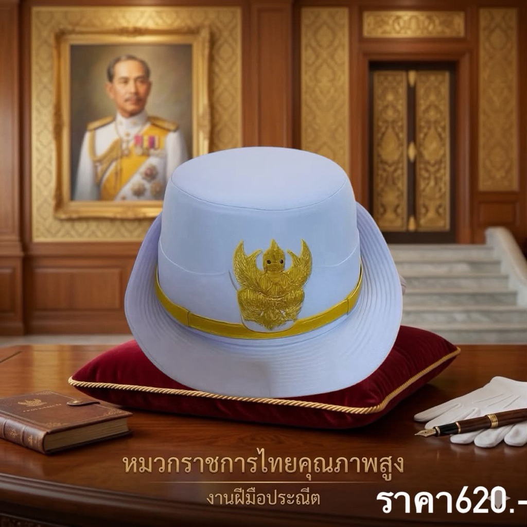 🧿หมวกชุดขาว/ชุดกากี🧿พร้อมส่งทุกวัน