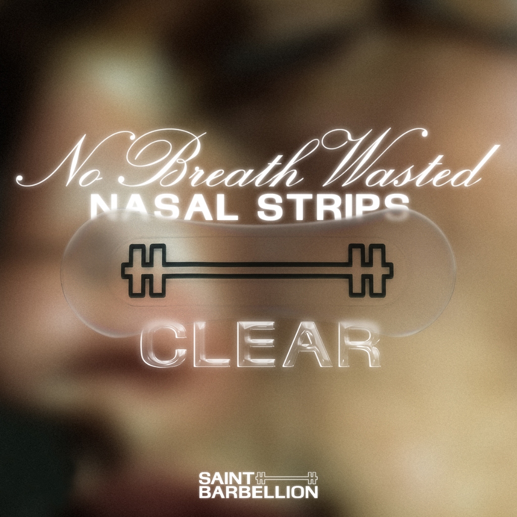 Saint Barbellion - Premium CLEAR Nasal Strip แผ่นแปะจมูกแบบใส - No Breath Wasted - 30 ชิ้น 55x16mm