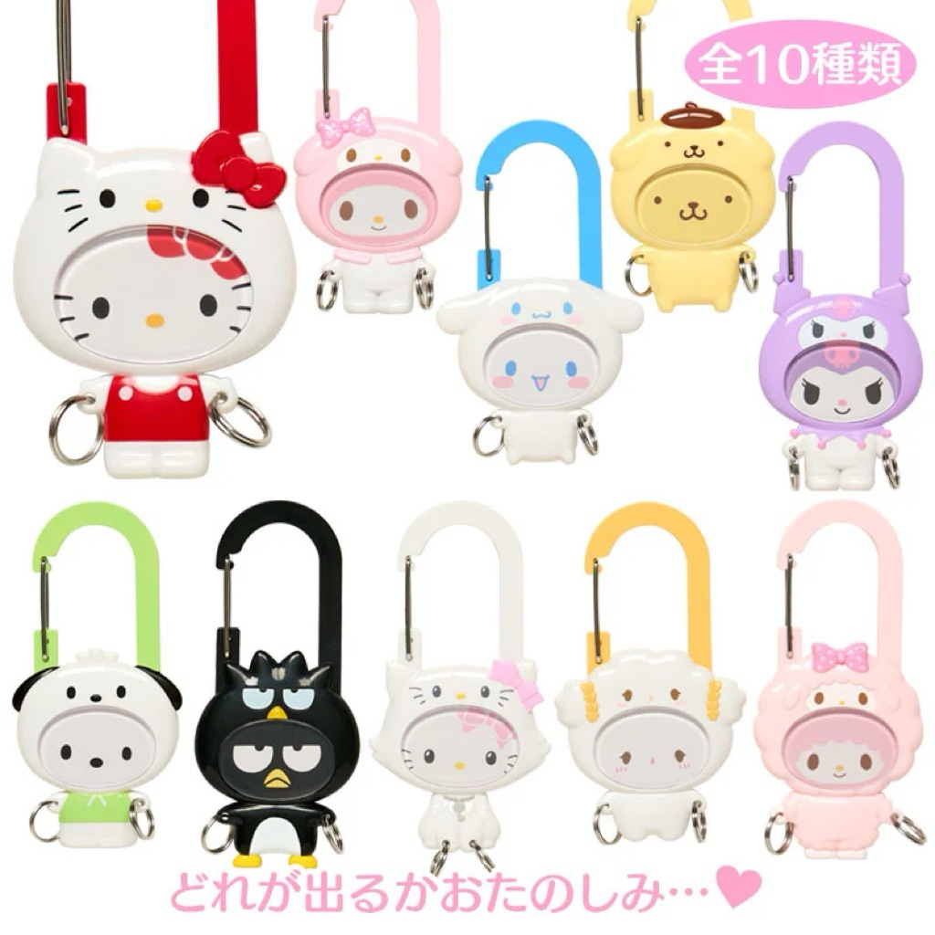 [Pre-order] [เลือกแบบได้/สุ่ม] สุ่ม พวงกุญแจ คาราบิเนอร์ ใส่รูปได้ Secret Custom Carabiner (Enjoy Idol) Sanrio