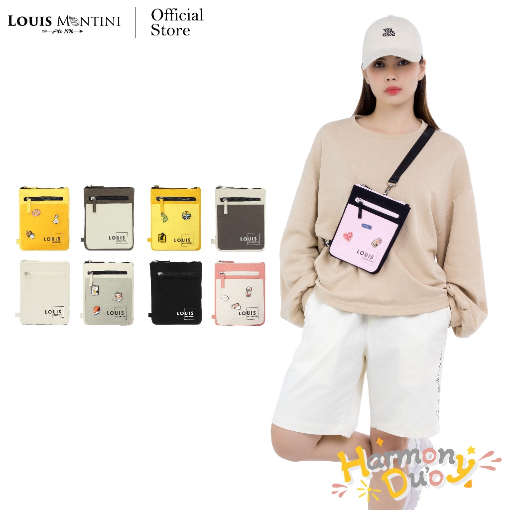 Louis Montini (Color Up) กระเป๋าสะพายข้าง ผ้าไนล่อน Shoulder Bag BSD02