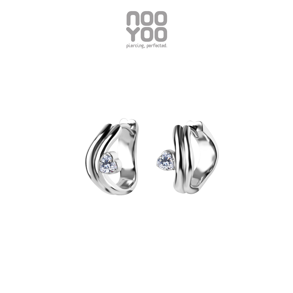 NooYoo ต่างหูสำหรับผิวแพ้ง่าย CoCr NF Bella Hoops
