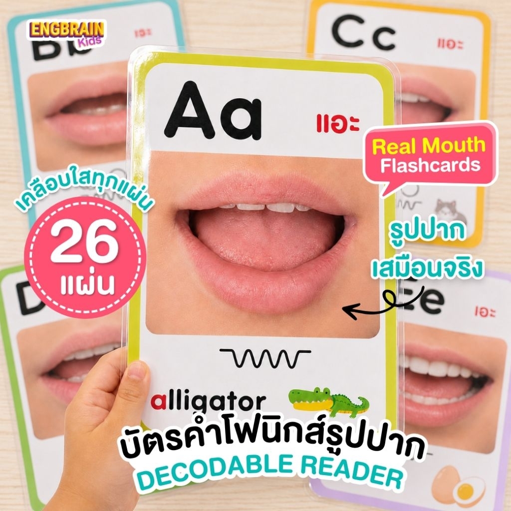 👄 บัตรคำโฟนิกส์รูปปาก (รูปปากเสมือนจริง) นวัตกรรมช่วยเด็กออกเสียงชัด!