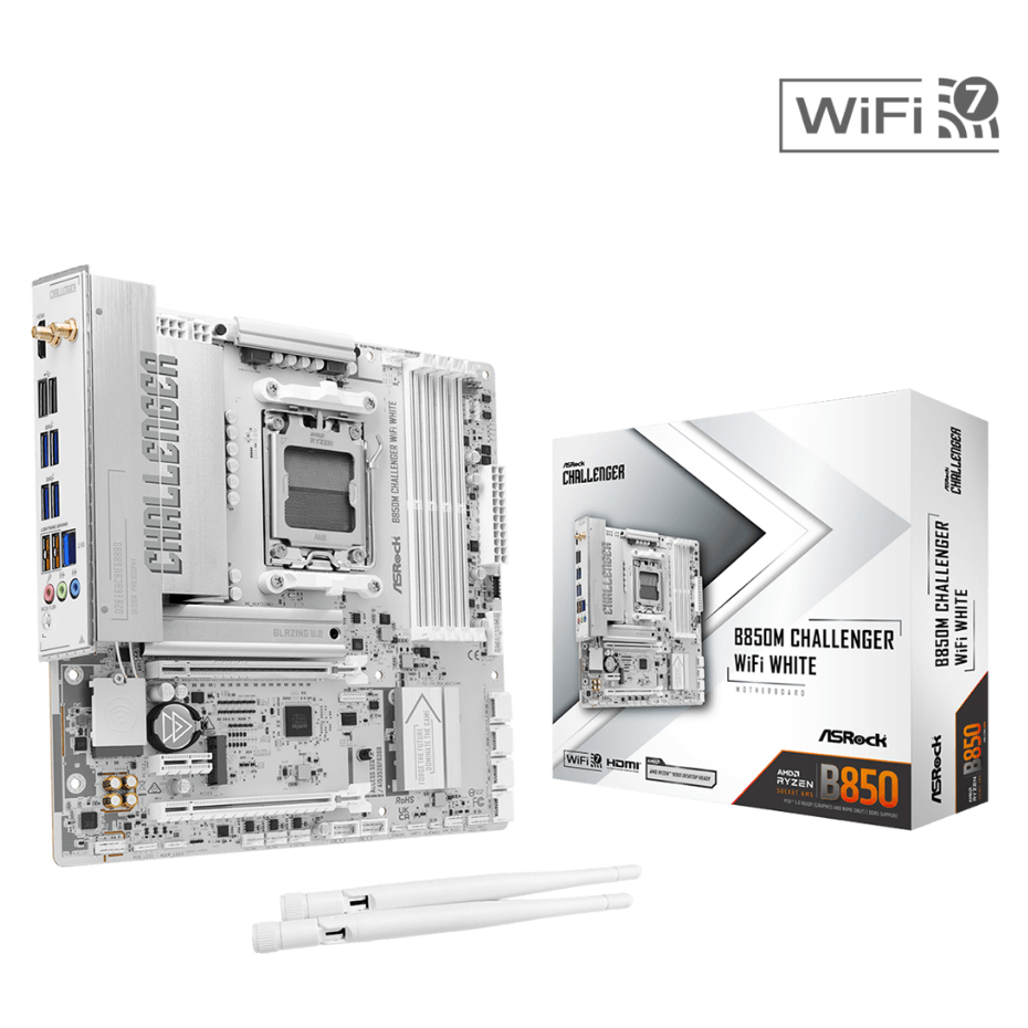 ASROCK B850M CHALLENGER WIFI WHITE