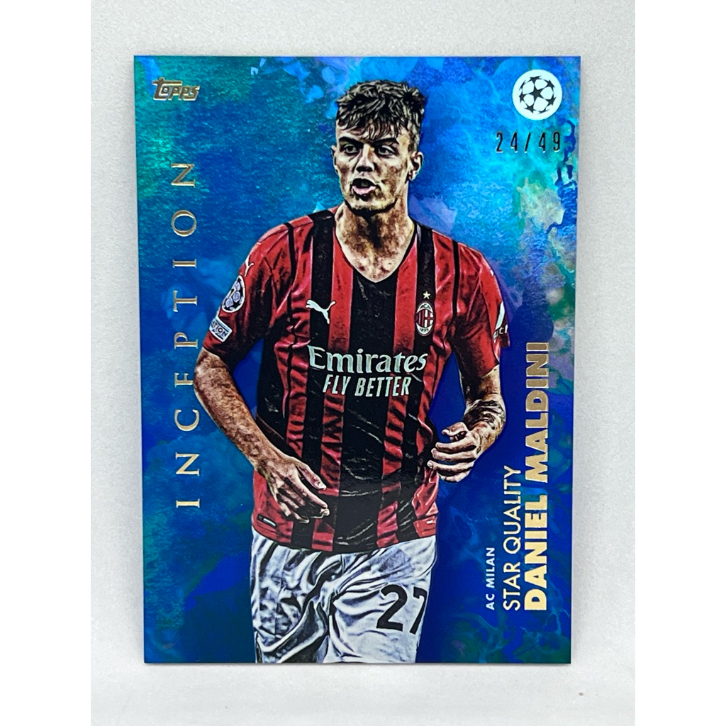 การ์ดฟุตบอล Topps Inception 2021 - 2022 Daniel Maldini /49