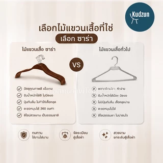 Kudzunไม้แขวนเสื้อ พลาสติกรุ่นซาร่า