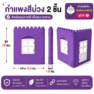 FEELO อุปกรณ์เสริม 4 Accessories เซ็ตกำแพงหน้าต่าง ประตู [ตัวต่อขนาดใหญ่]