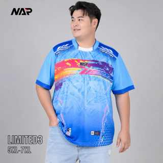 ์NAPSPORT เสื้อกีฬาแขนสั้นรุ่น ลิมิเต็ด3 แขนสั้น ผ้าไมโคร ไซส์ใหญ่พิเศษ 5XL-7XL รอบอก 52-56นิ้ว