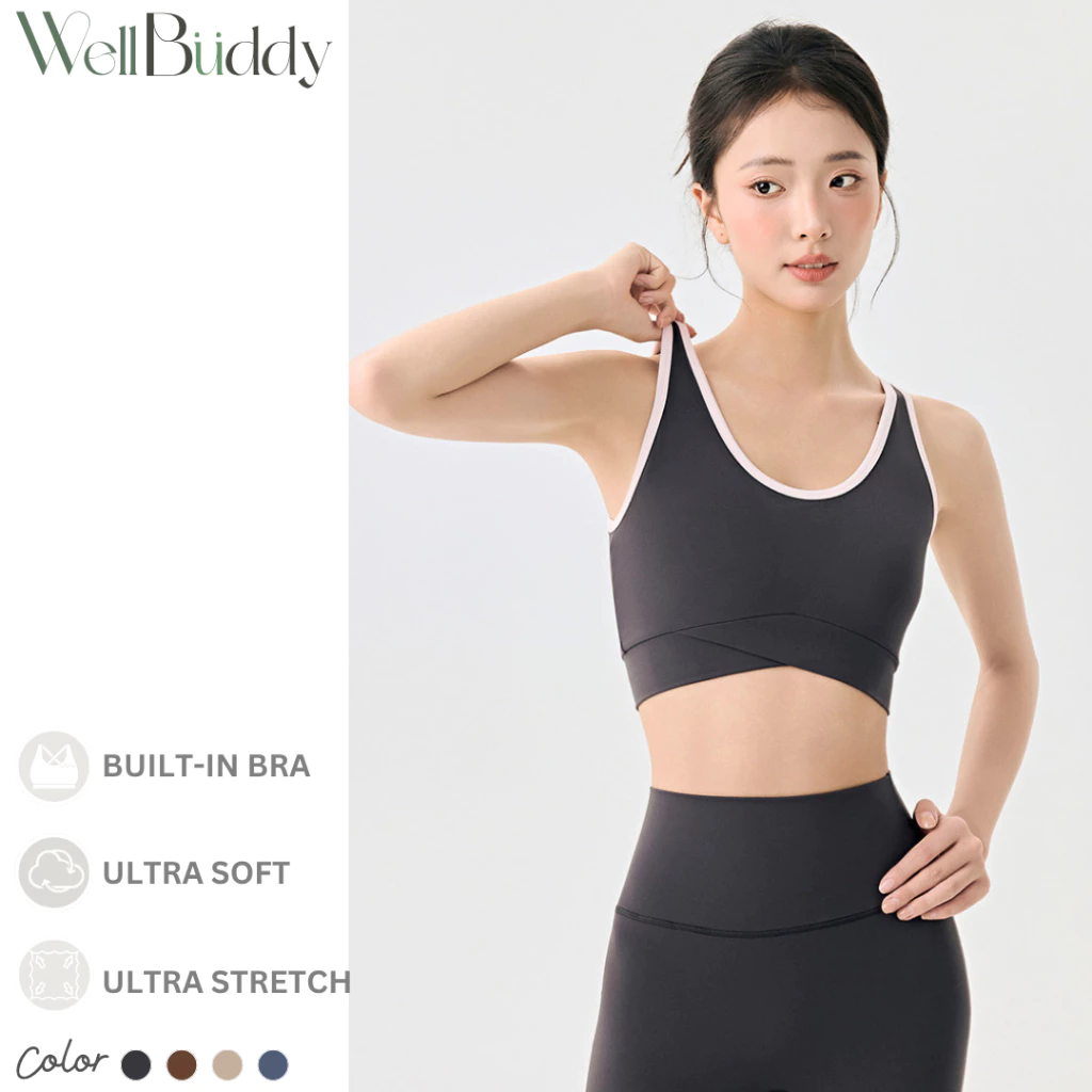WellBuddy - สปอร์ตบราออกกำลังกาย + เลกกิ้ง เซตเสื้อผ้าออกกำลังกายผู้หญิง (Lumi Sport Bra & Leggings Set)