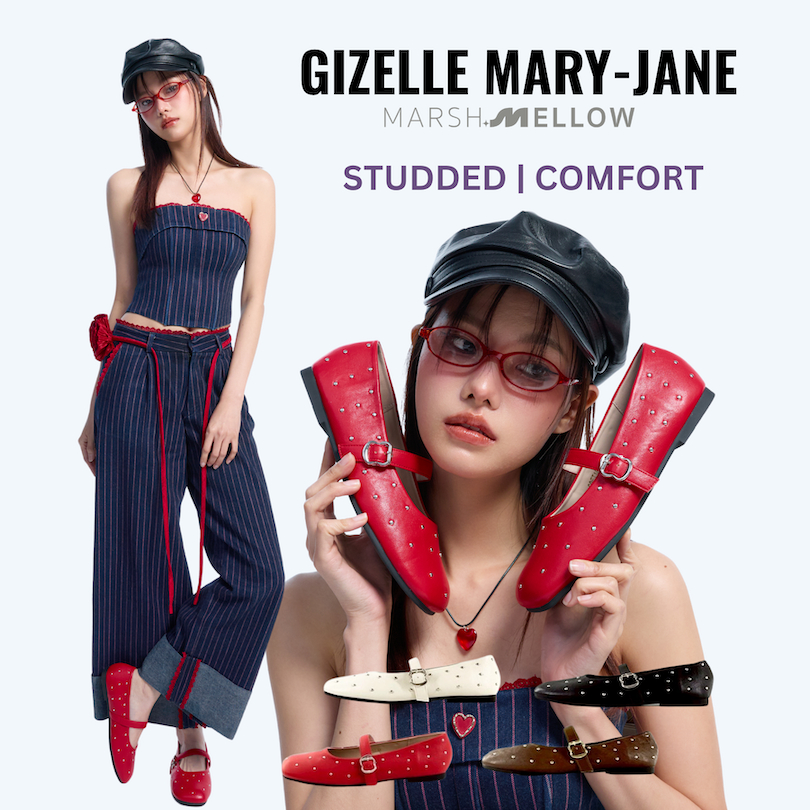 GIZELLE - MARSHMELLOW รองเท้า MARY JANE พื้นนุ่มนิ่ม