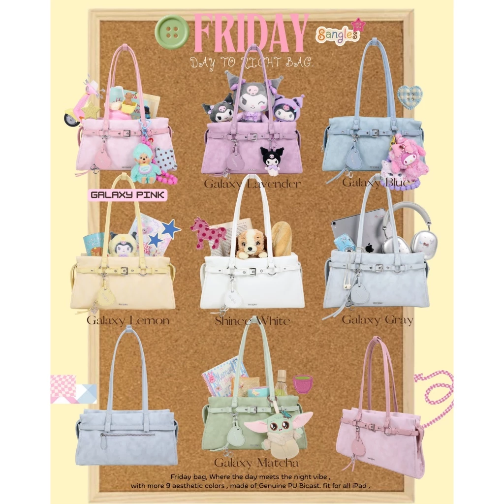 8anglesshop- กระเป๋า Friday พร้อมส่ง 🧤🍒 size 12.5 นิ้ว ใส่IPADได้ #กระเป๋าbelt #กระเป๋าสะพายไหล่ 8angles E002 thumbnail 3