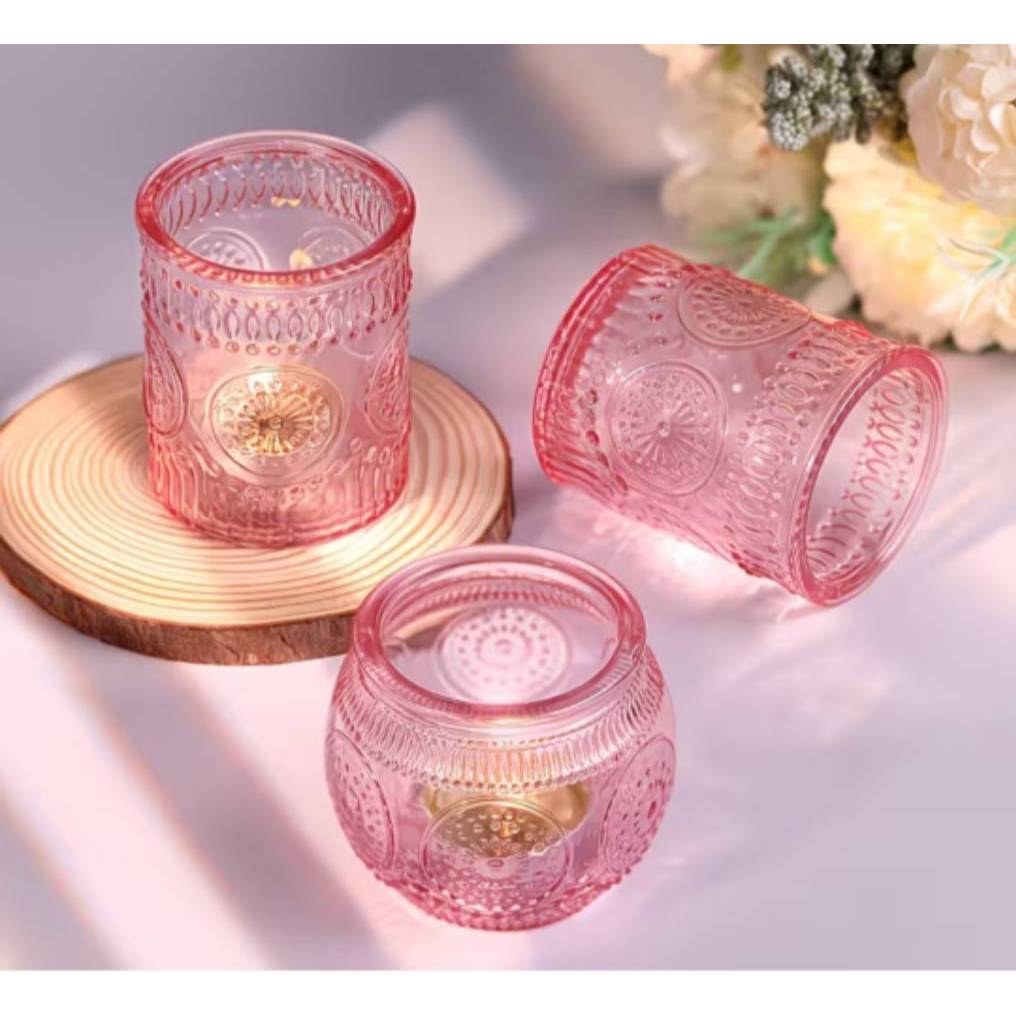 GL04 *พร้อมส่ง* แก้วน้ำ แก้วสวยงาม แก้วเป๊ก แก้วใส่เทียน แก้วแต่งบ้าน ของที่ระลึก แก้วโอ่ง ถ้วยไอติม