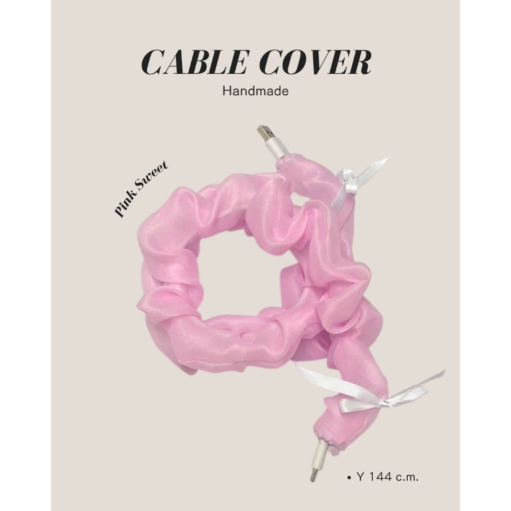 ❤️🍒 ที่หุ้มสายชาร์จ Cable Cover | เพิ่มความน่ารักให้สายชาร์จ ✨ | Handmade “Glam”