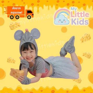 ชุดหนูเด็กผู้ชาย ชุดแฟนซีหนู Rat Costume ผ้ากำมะหยี่ พร้อมหมวกหูหนู ชุดกิจกรรมโรงเรียน ชุดแสดง วันเด็ก