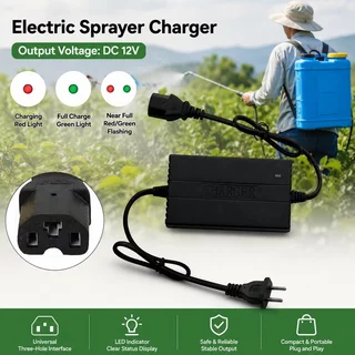 ปลั๊กชาร์จเครื่องพ่นยา 12V ที่ชาร์จแบตถังพ่นยา ตัวเรือน ABS สำหรับเครื่องพ่นยาไฟฟ้า เหมาะกับเครื่องพ่นยาไฟฟ้า 12V